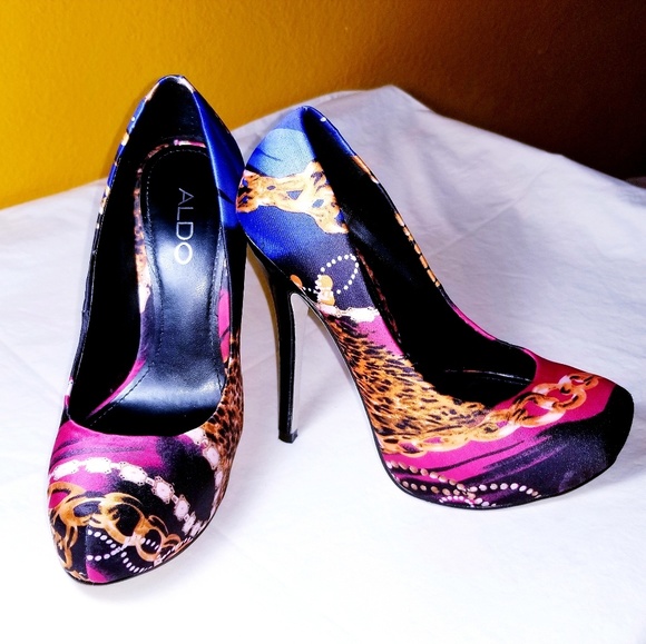 Aldo RARE Platform Satin High Heels - Picture 6 of 8